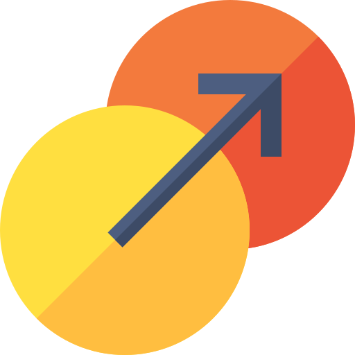 Übergang Basic Straight Flat icon