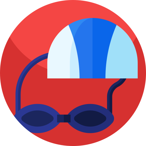 Swimming Geometric Flat Circular Flat icon