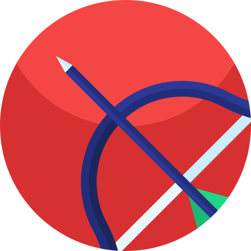 Archery Geometric Flat Circular Flat icon
