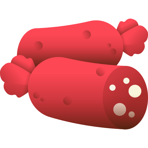 salami 3D Color icono