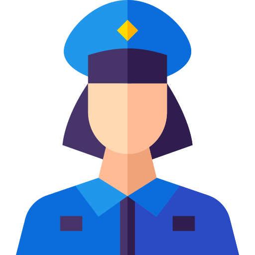 Policewoman Basic Straight Flat icon