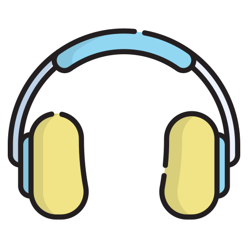 Headphones Generic Thin Outline Color icon