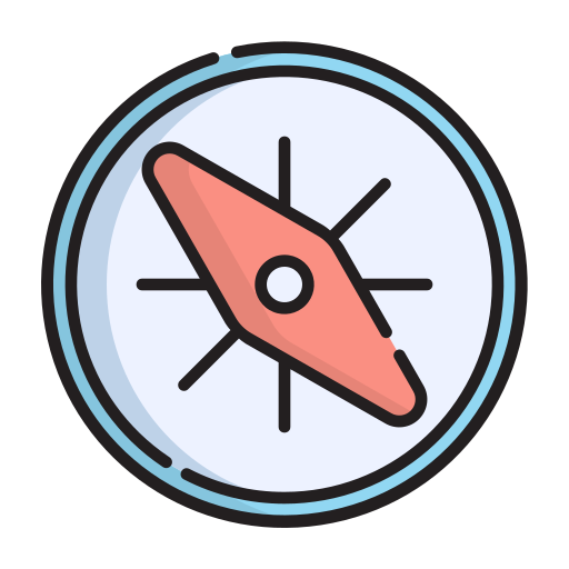 kompas Generic Thin Outline Color icoon