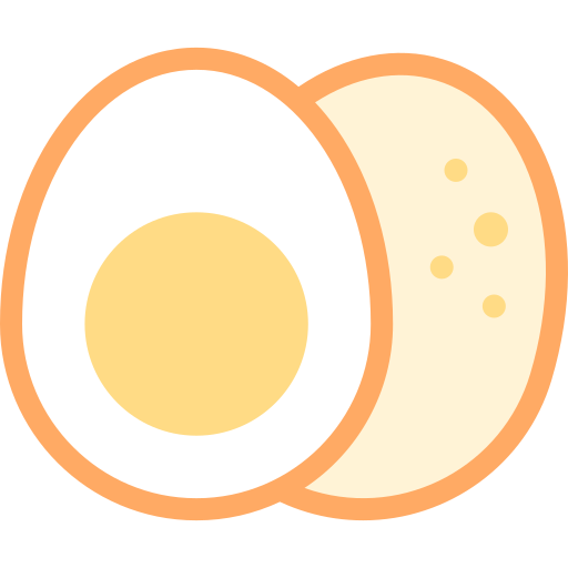 삶은 달걀 Detailed color Lineal color icon