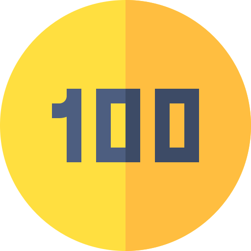 100 Basic Straight Flat icoon