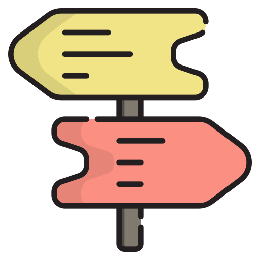 Directional Generic Thin Outline Color icon
