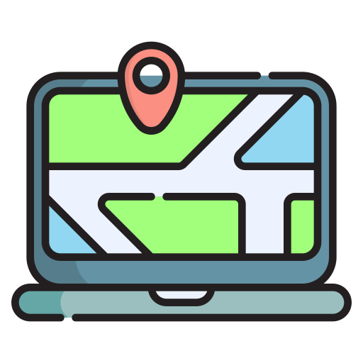 gps Generic Thin Outline Color icon