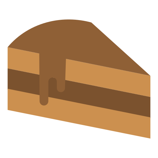 chocoladetaart Generic Flat icoon