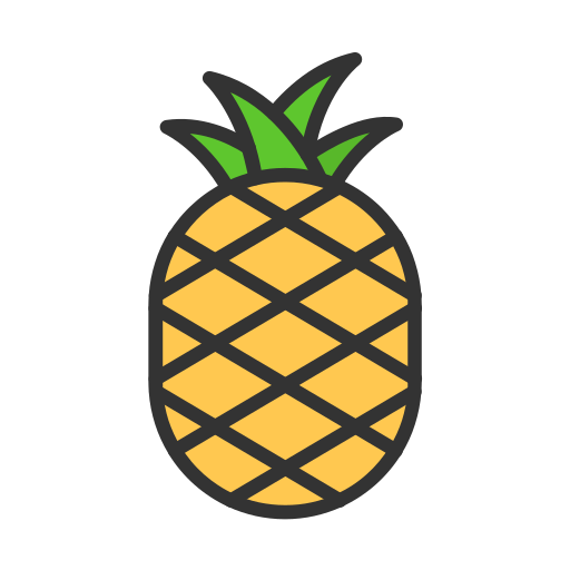 パイナップル Generic Outline Color icon