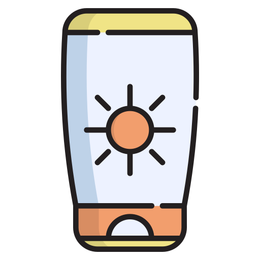 Sunblock Generic Thin Outline Color icon