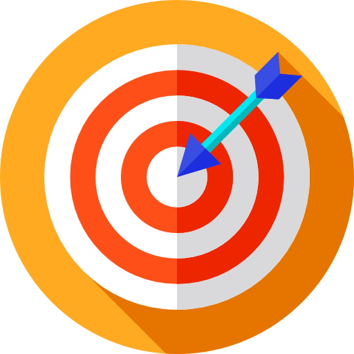 objetivo Flat Circular Flat icono