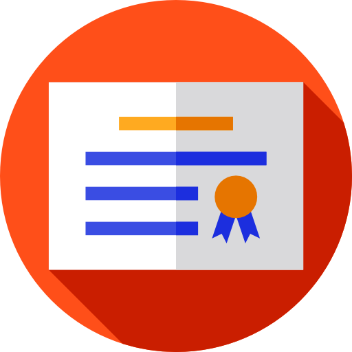 certificaat Flat Circular Flat icoon