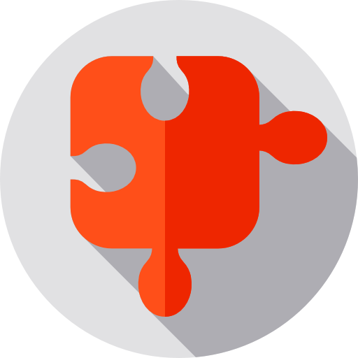 Puzzle Flat Circular Flat icon