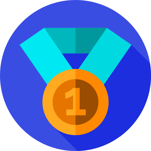 金メダル Flat Circular Flat icon