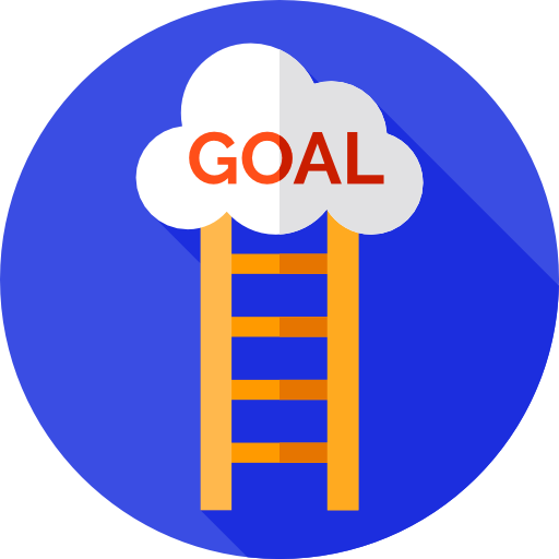 Goal Flat Circular Flat icon