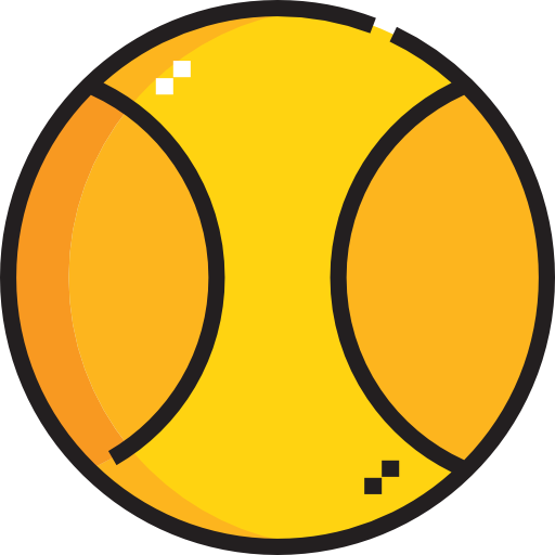 piłka tenisowa Detailed Straight Lineal color ikona