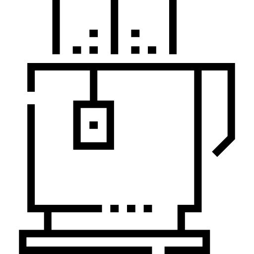 taza de té Detailed Straight Lineal icono