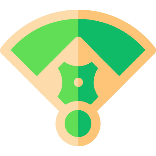 campo de béisbol Basic Rounded Flat icono