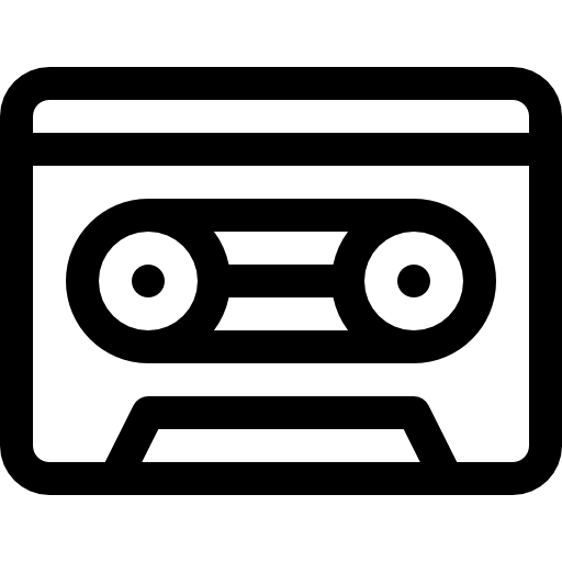 casete Basic Rounded Lineal icono