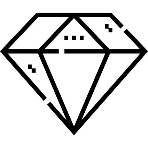 diament Detailed Straight Lineal ikona