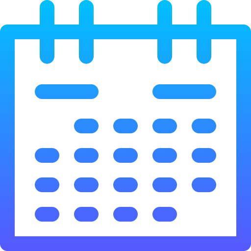 calendrier Basic Gradient Lineal color Icône