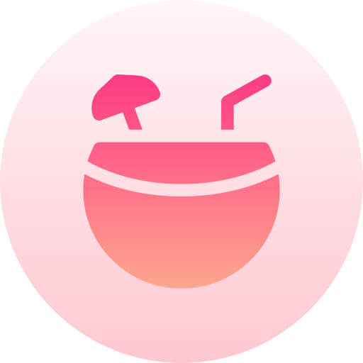 Coconut drink Basic Gradient Circular icon