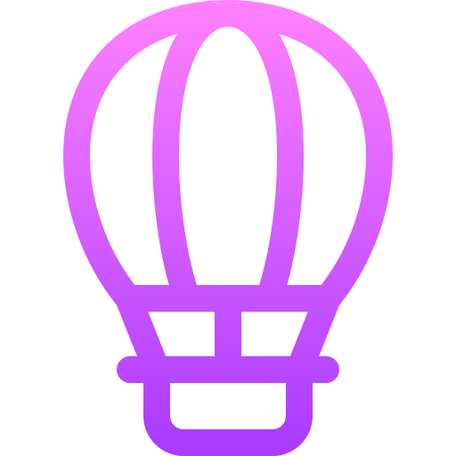 globo aerostático Basic Gradient Lineal color icono