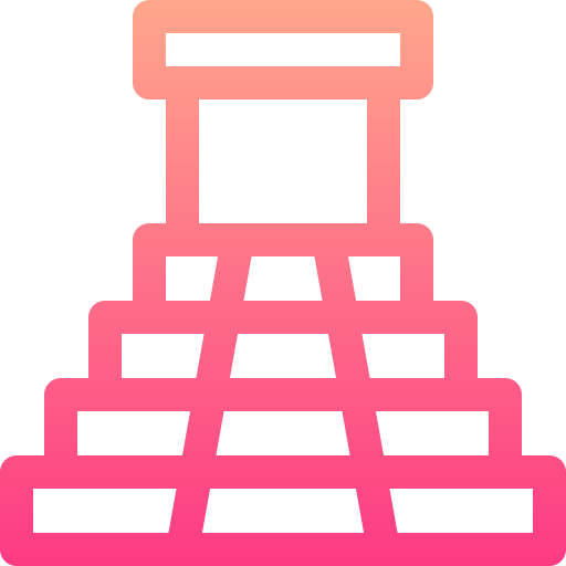 piramida majów Basic Gradient Lineal color ikona