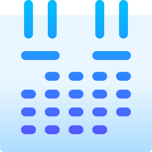 kalender Basic Gradient Gradient icoon
