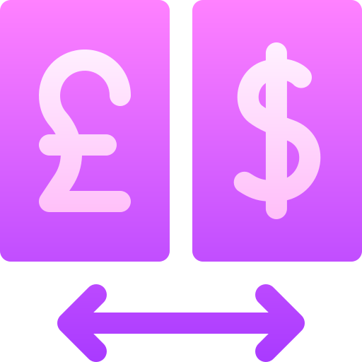 wymiana walut Basic Gradient Gradient ikona