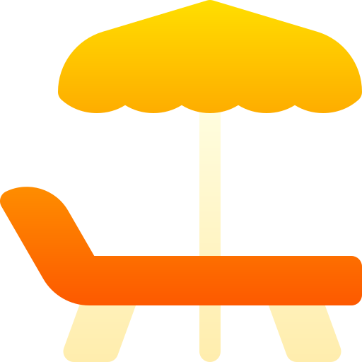 Deck chair Basic Gradient Gradient icon