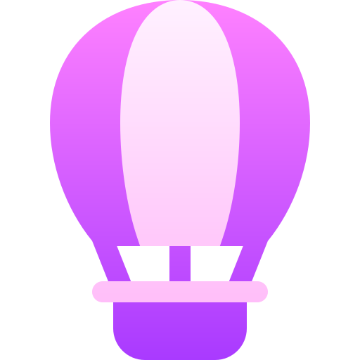 Hot air balloon Basic Gradient Gradient icon