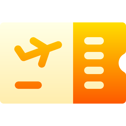 biglietto aereo Basic Gradient Gradient icona
