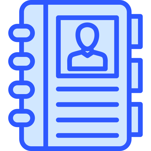 Contact book Generic Blue icon