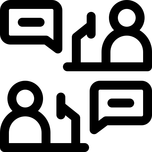 télétravail Basic Rounded Lineal Icône