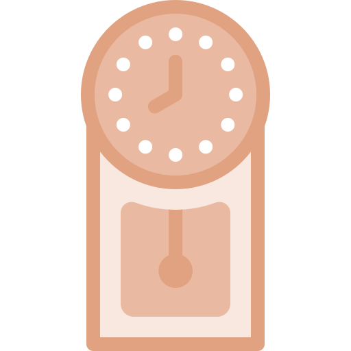 zegar z kukułką Detailed color Lineal color ikona