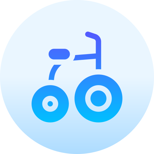 三輪車 Basic Gradient Circular icon