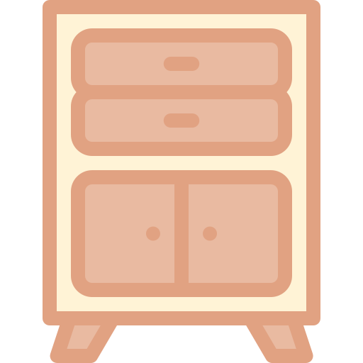 Drawers Detailed color Lineal color icon