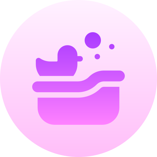 bañera de bebé Basic Gradient Circular icono