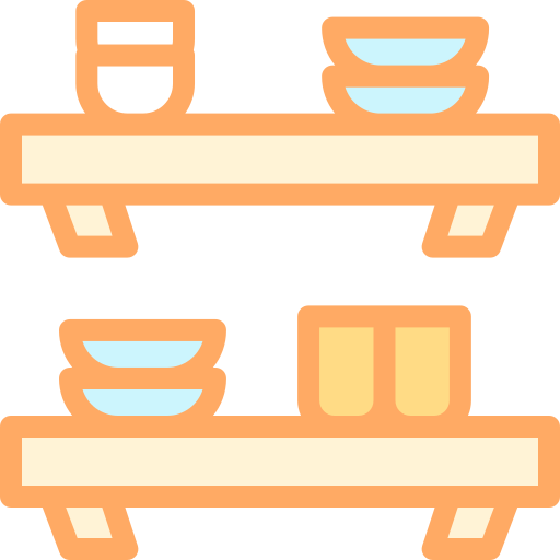 półki kuchenne Detailed color Lineal color ikona