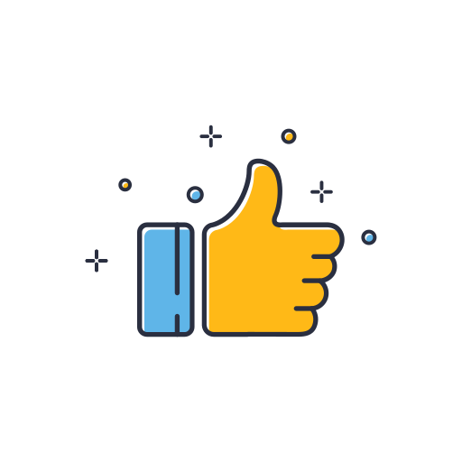 Thumbs up Generic Color Omission icon