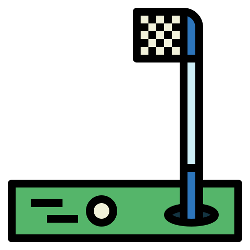 ゴルフホール Smalllikeart Lineal Color icon