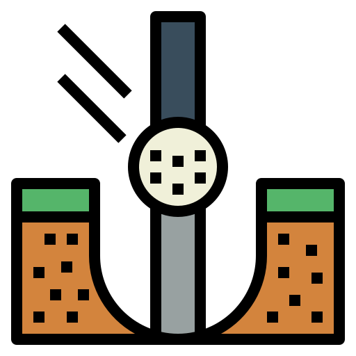ゴルフホール Smalllikeart Lineal Color icon