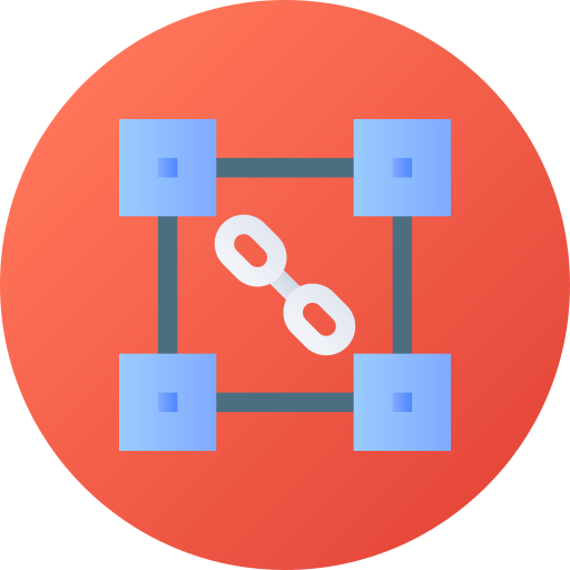 blockchain Gradient circular Gradient icona