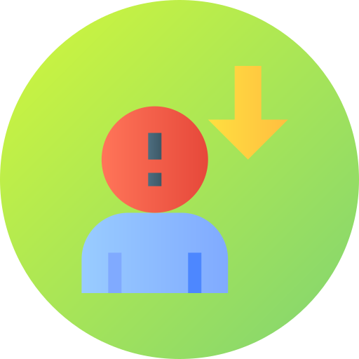 menschlicher fehler Gradient circular Gradient icon