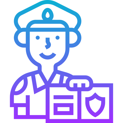 distintivo de polícia Meticulous Gradient Ícone