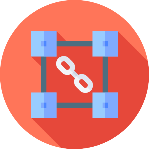 blockchain Flat Circular Flat icoon