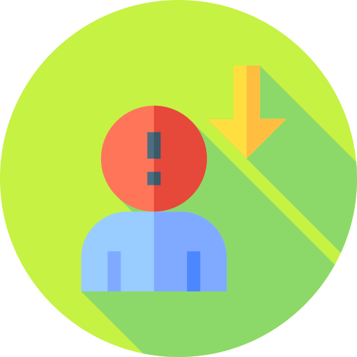 error humano Flat Circular Flat icono
