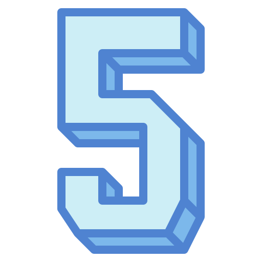 fünf Generic Blue icon