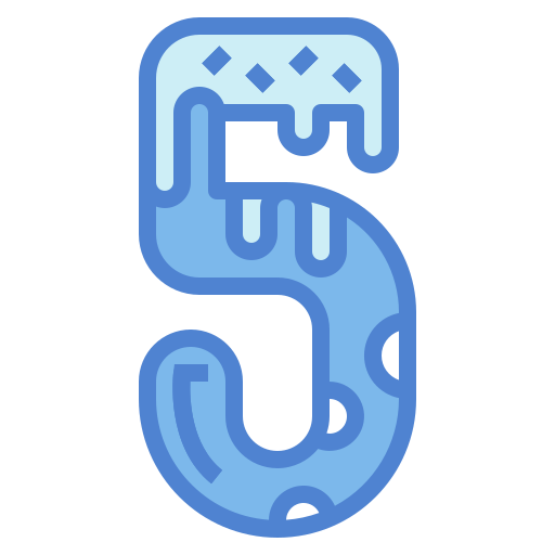 vijf Generic Blue icoon